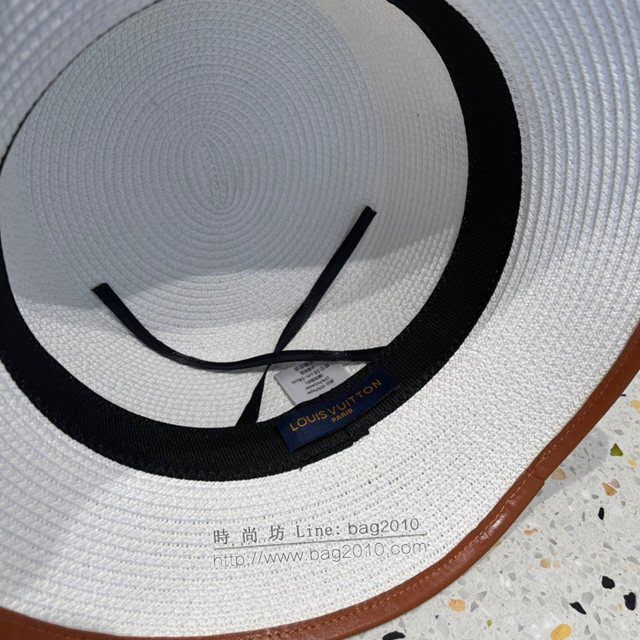 LV兒童帽子 路易威登字母標誌兒童草帽沙灘太陽帽  mm1556